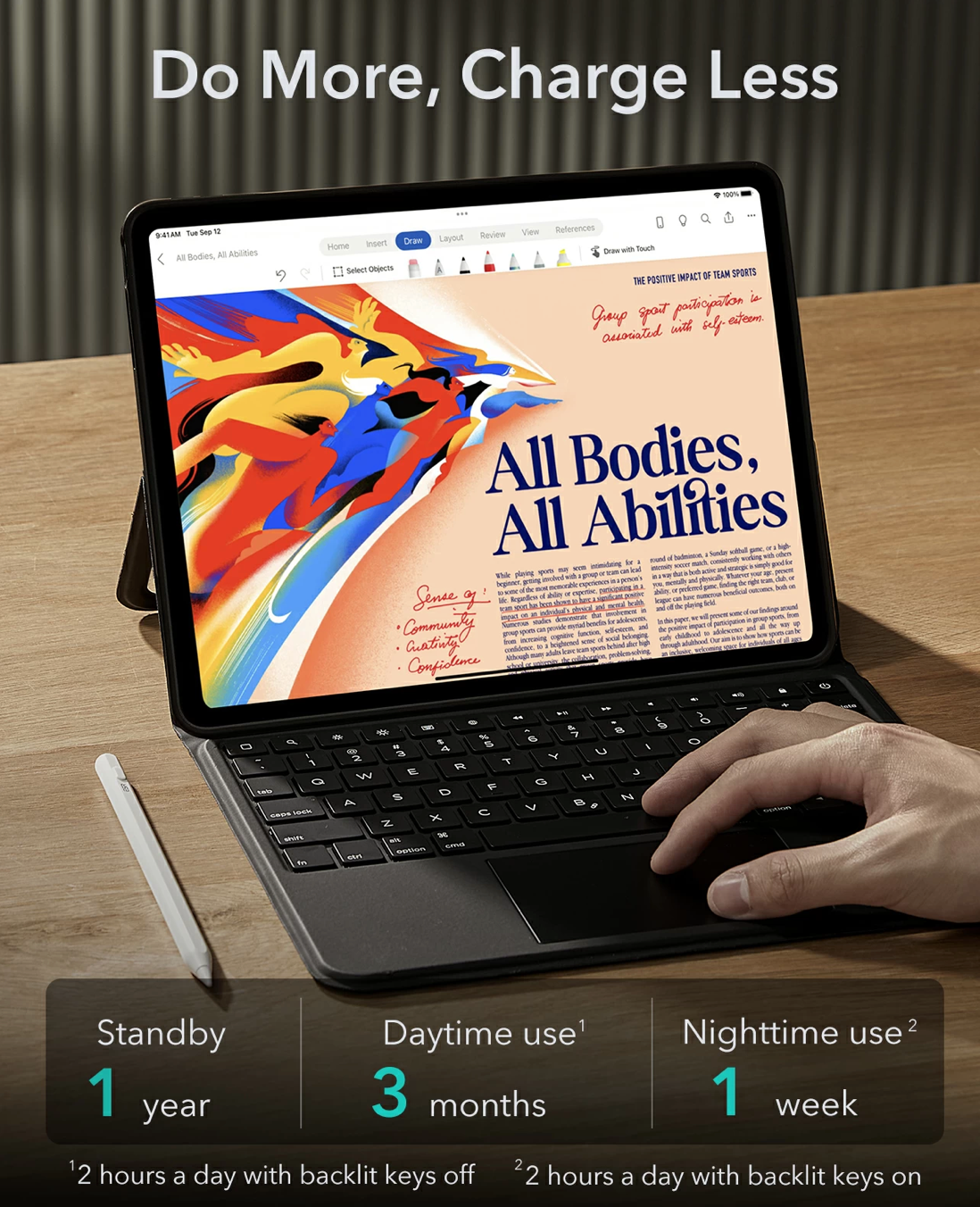 iPad Pro Air 4/5 y Pro 11" Ascend Keyboard Case