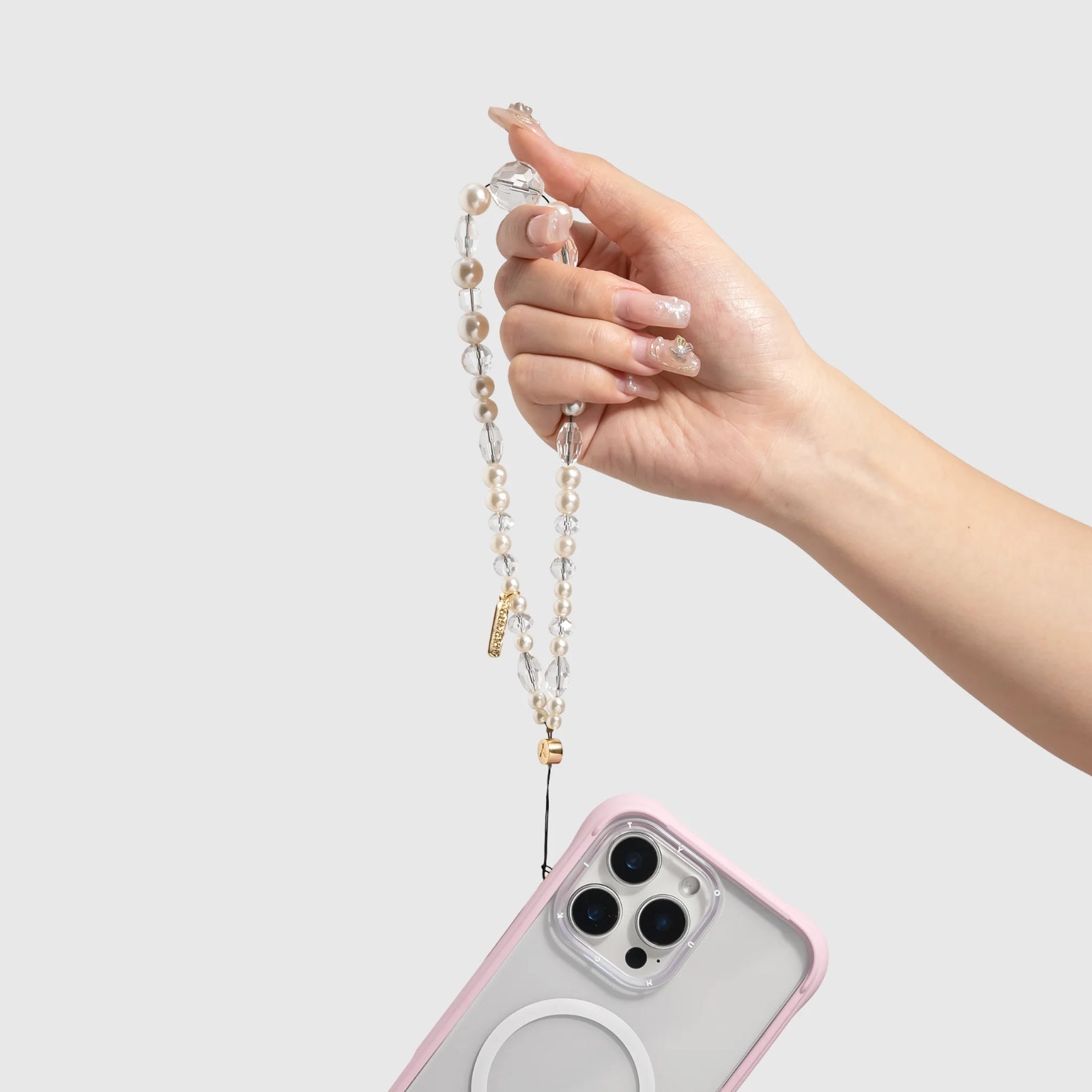 Youngkit Crystal + Pearl Phone Charm