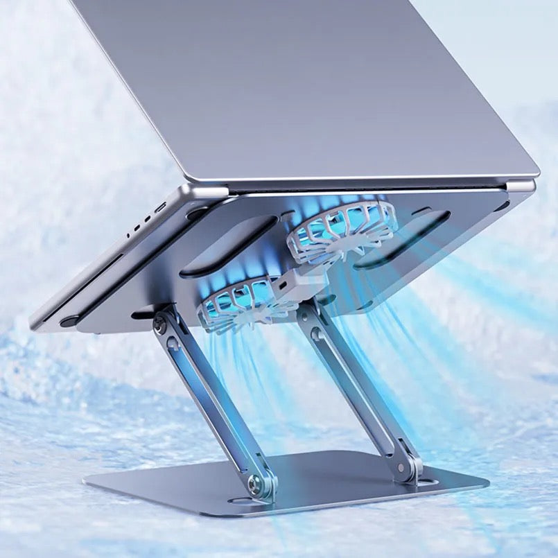 Stand de macbook con ventilador