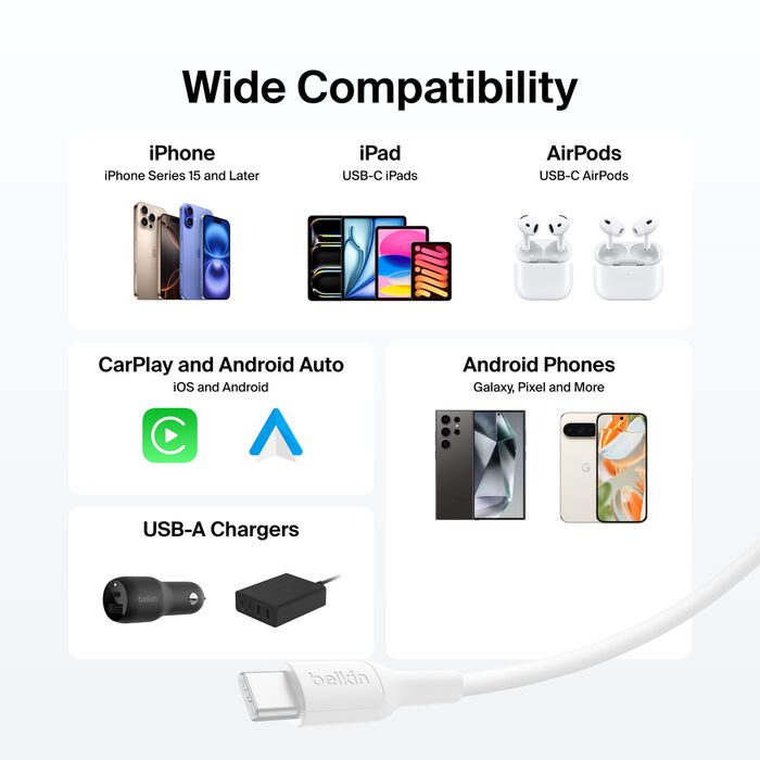 Belkin BoostCharge USB-A to USB-C Cable (1M)
