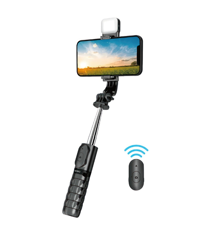 Selfie Stick con luz integrada