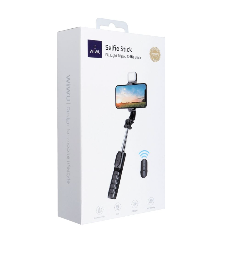 Selfie Stick con luz integrada