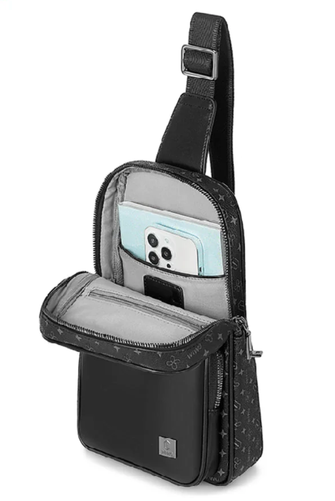 Master Fingerprint Lock Crossbody Chest Bag