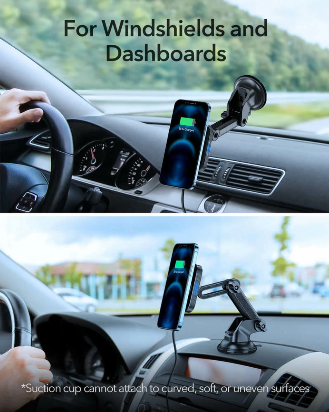 Dashboard Wireless Car Charger (HaloLock)
