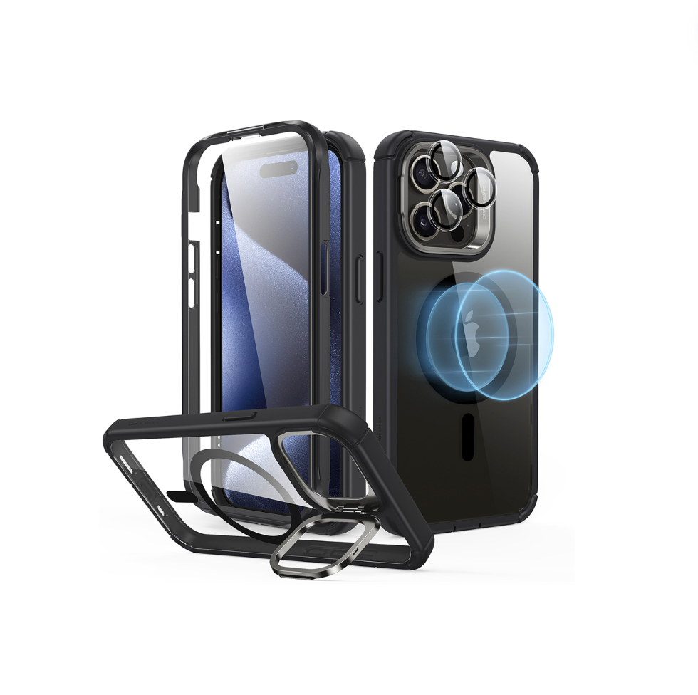 iPhone Armor Tough Case with Stash Stand (HaloLock)