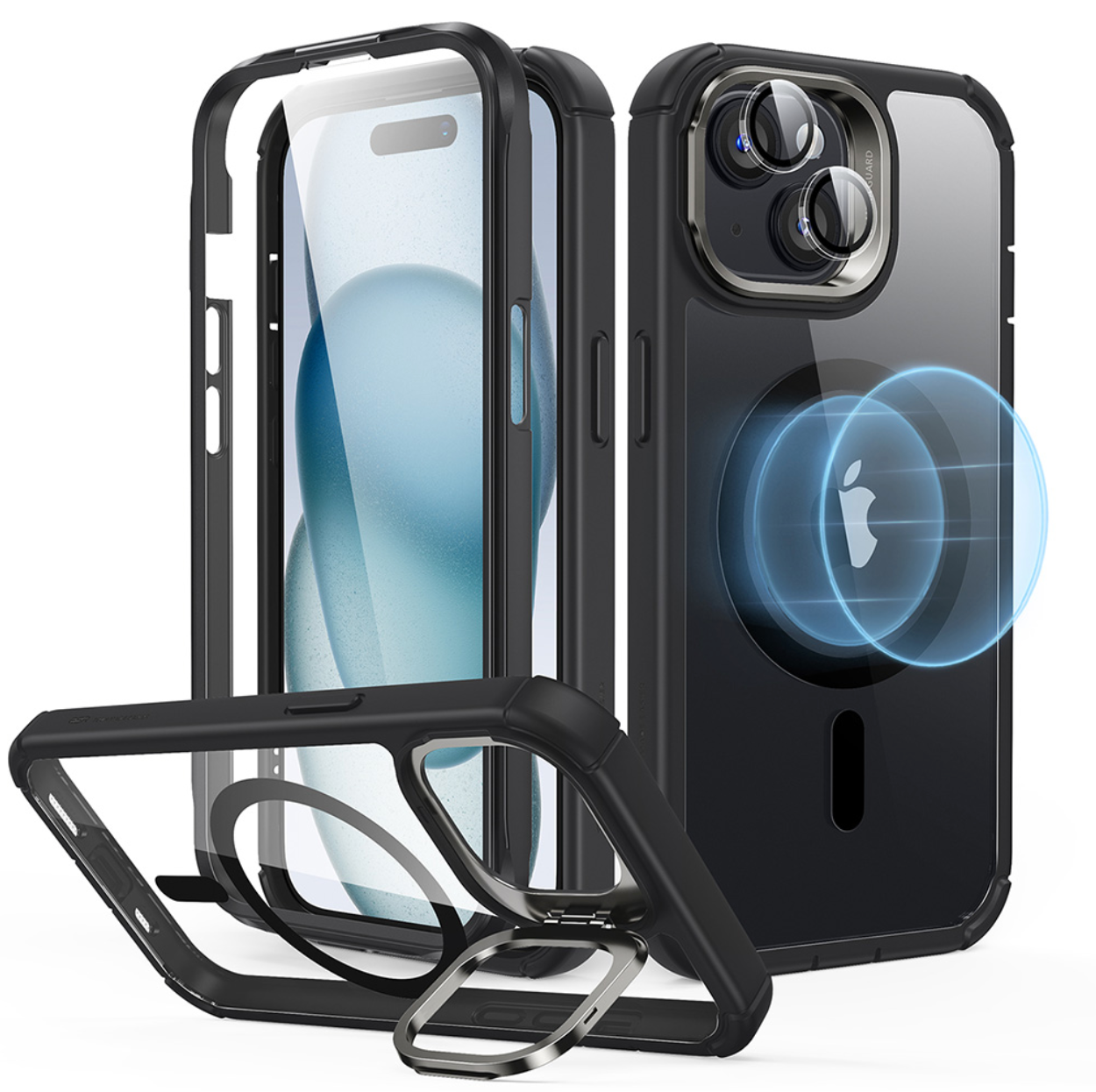 iPhone Armor Tough Case with Stash Stand (HaloLock)