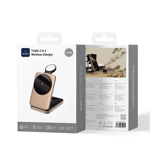 WIWU Triple 3 in 1 Wireless Charger (15W)