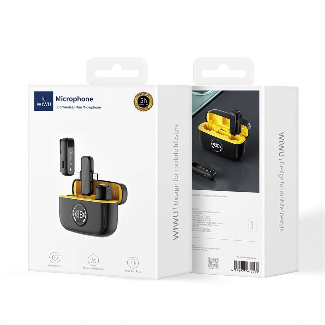 Micrófono Inalámbrico 2 en 1 Type-C + Lightning