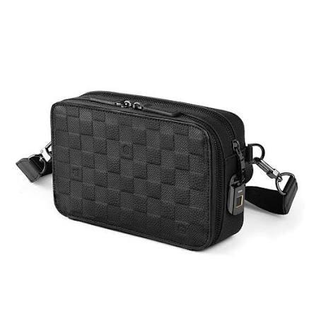 Master Genuine Leather Fingerprint Lock Crossbody Bag