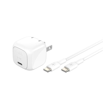 Belkin BoostCharge Compact USB-C Wall Charger 30W + Cable